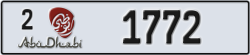 abu dhabi - code - 2 - number -1772