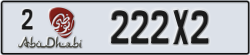 abu dhabi - code - 2 - number -222X2