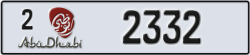 abu dhabi - code - 2 - number -2332