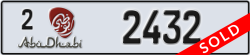 abu dhabi - code - 2 - number -2432