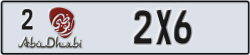 abu dhabi - code - 2 - number -2X6