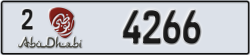 abu dhabi - code - 2 - number -4266