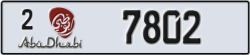 abu dhabi - code - 2 - number -7802