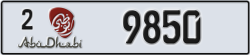 abu dhabi - code - 2 - number -9850