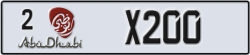 abu dhabi - code - 2 - number -X200