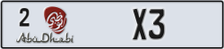 abu dhabi - code - 2 - number -X3