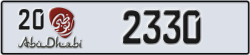 abu dhabi - code - 20 - number -2330