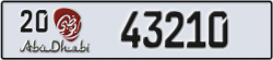 abu dhabi - code - 20 - number -43210