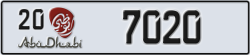 abu dhabi - code - 20 - number -7020