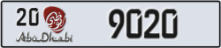 abu dhabi - code - 20 - number -9020