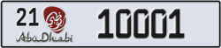 abu dhabi - code - 21 - number -10001