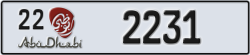 abu dhabi - code - 22 - number -2231