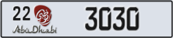 abu dhabi - code - 22 - number -3030