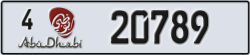 abu dhabi - code - 4 - number -20789