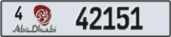 abu dhabi - code - 4 - number -42151
