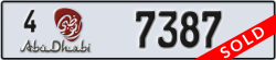 abu dhabi - code - 4 - number -7387