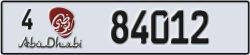 abu dhabi - code - 4 - number -84012