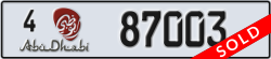 abu dhabi - code - 4 - number -87003