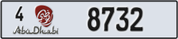 abu dhabi - code - 4 - number -8732