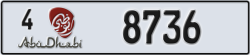 abu dhabi - code - 4 - number -8736