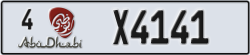abu dhabi - code - 4 - number -X4141