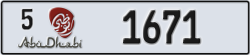 abu dhabi - code - 5 - number -1671