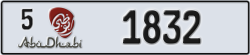 abu dhabi - code - 5 - number -1832
