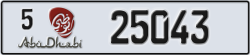 abu dhabi - code - 5 - number -25043