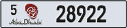 abu dhabi - code - 5 - number -28922