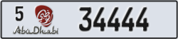 abu dhabi - code - 5 - number -34444