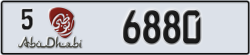 abu dhabi - code - 5 - number -6880