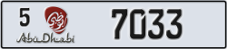 abu dhabi - code - 5 - number -7033