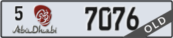 abu dhabi - code - 5 - number -7076