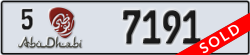 abu dhabi - code - 5 - number -7191