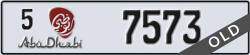 abu dhabi - code - 5 - number -7573