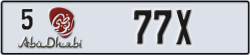 abu dhabi - code - 5 - number -77X