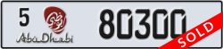 abu dhabi - code - 5 - number -80300