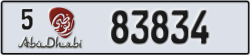 abu dhabi - code - 5 - number -83834