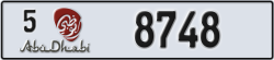 abu dhabi - code - 5 - number -8748
