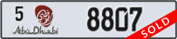abu dhabi - code - 5 - number -8807