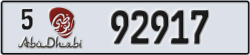 abu dhabi - code - 5 - number -92917
