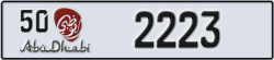 abu dhabi - code - 50 - number -2223