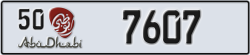 abu dhabi - code - 50 - number -7607