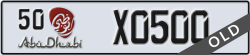 abu dhabi - code - 50 - number -X0500
