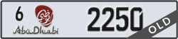 abu dhabi - code - 6 - number -2250