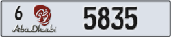 abu dhabi - code - 6 - number -5835