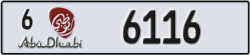 abu dhabi - code - 6 - number -6116