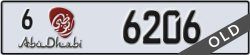 abu dhabi - code - 6 - number -6206