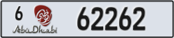 abu dhabi - code - 6 - number -62262