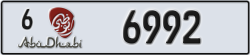 abu dhabi - code - 6 - number -6992